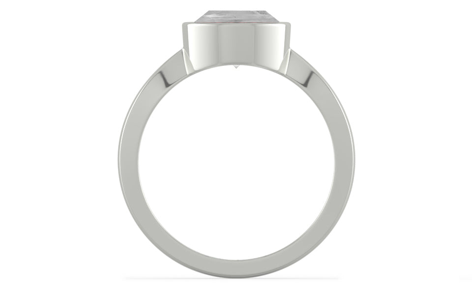 Sterling Silver Ceylon White Sapphire Ring Limited Quality (R9)