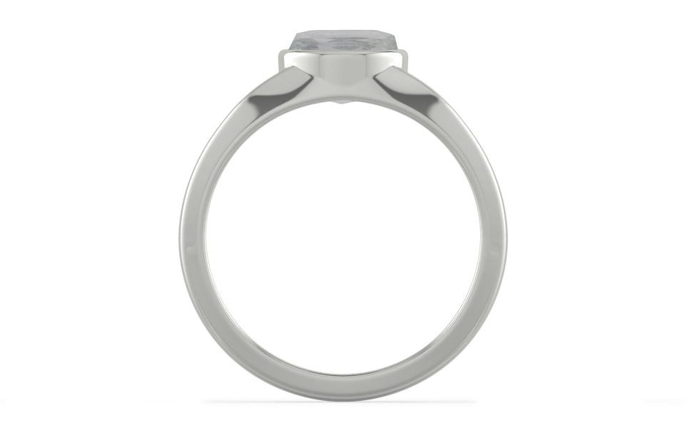 Sterling Silver Ceylon White Sapphire Ring Prime Quality (R10)
