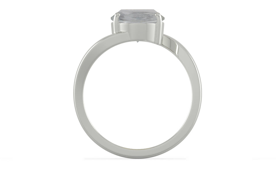 Sterling Silver Ceylon White Sapphire Ring Prime Quality (R2)