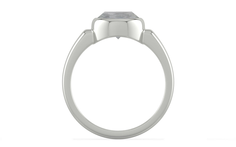 Sterling Silver Ceylon White Sapphire Ring Prime Quality (R6)