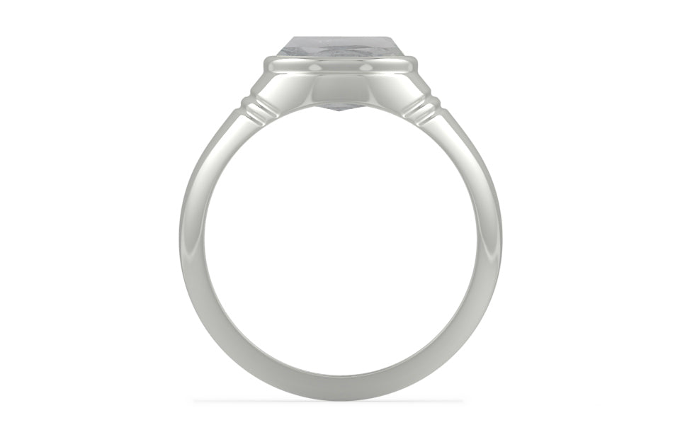 Sterling Silver Ceylon White Sapphire Ring Prime Quality (R7)