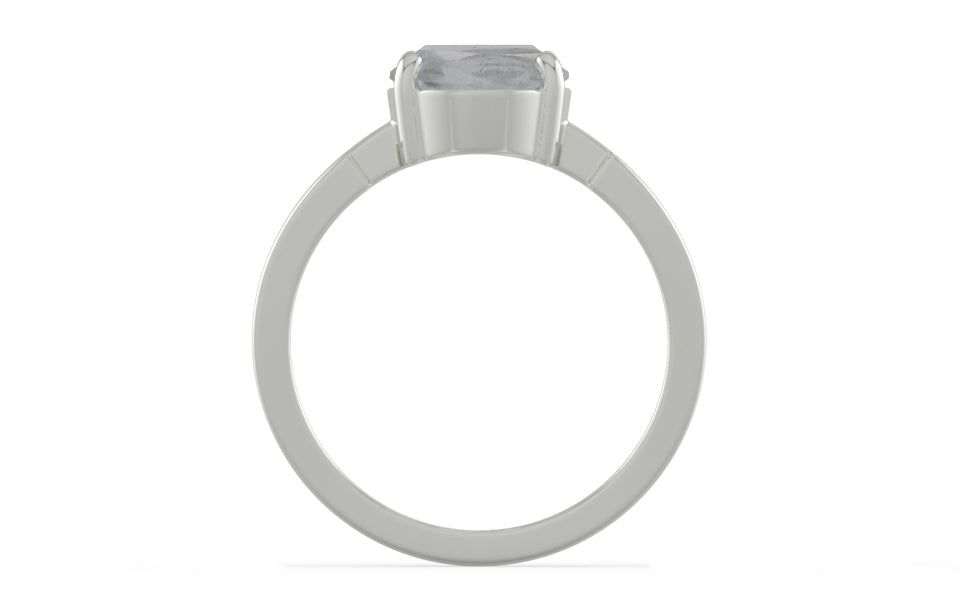 Sterling Silver Ceylon White Sapphire Ring Prime Quality (R8)