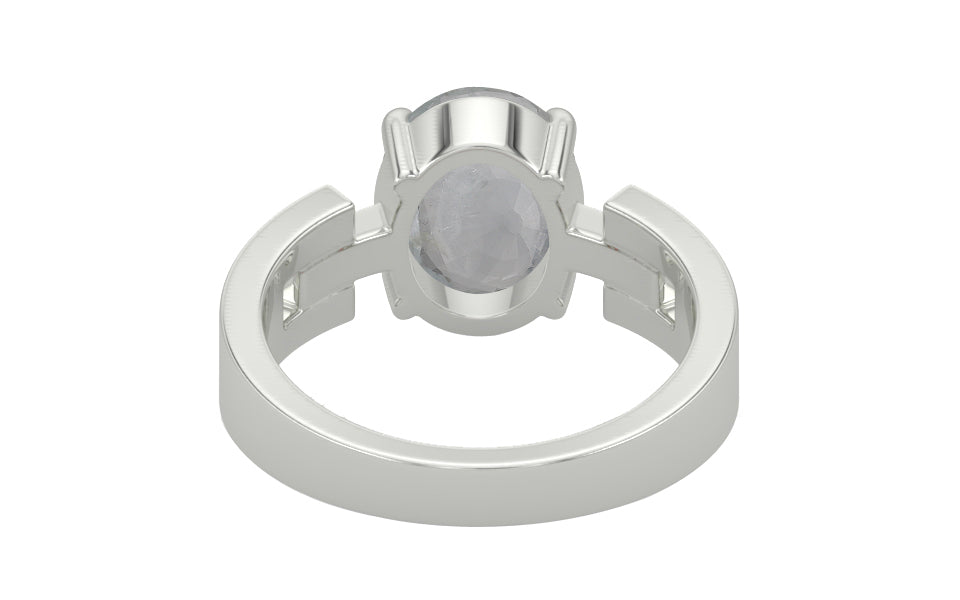 Sterling Silver Ceylon White Sapphire Ring Prime Quality (R8)