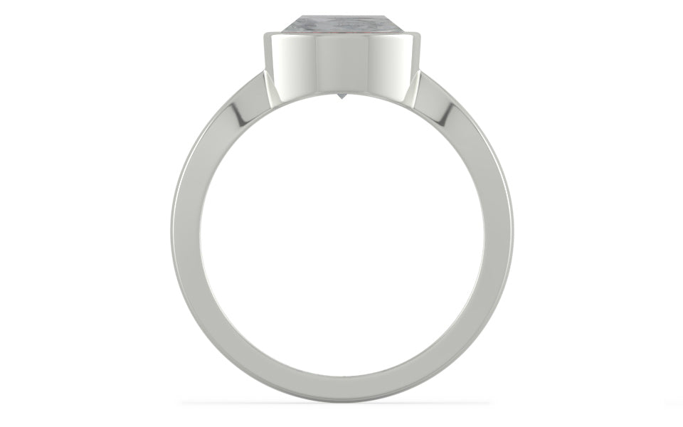 Sterling Silver Ceylon White Sapphire Ring Prime Quality (R9)