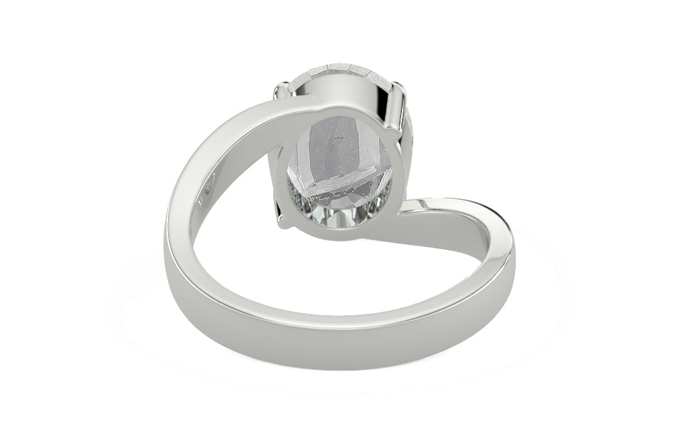 Sterling Silver Ceylon White Sapphire Ring Rare Quality (R2)