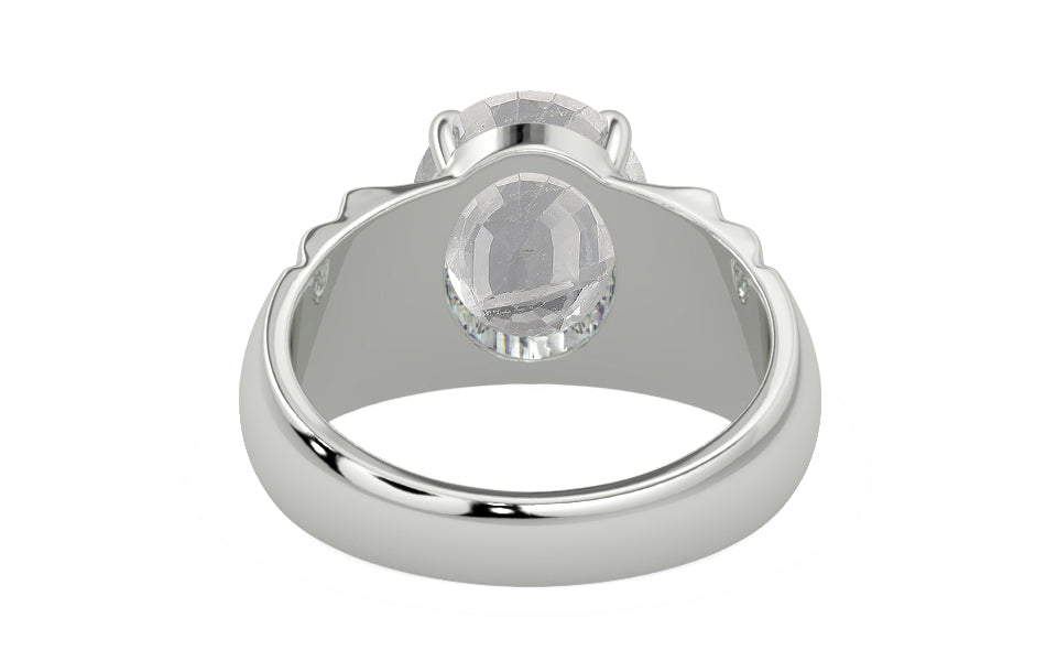 Sterling Silver Ceylon White Sapphire Ring Rare Quality (R4)