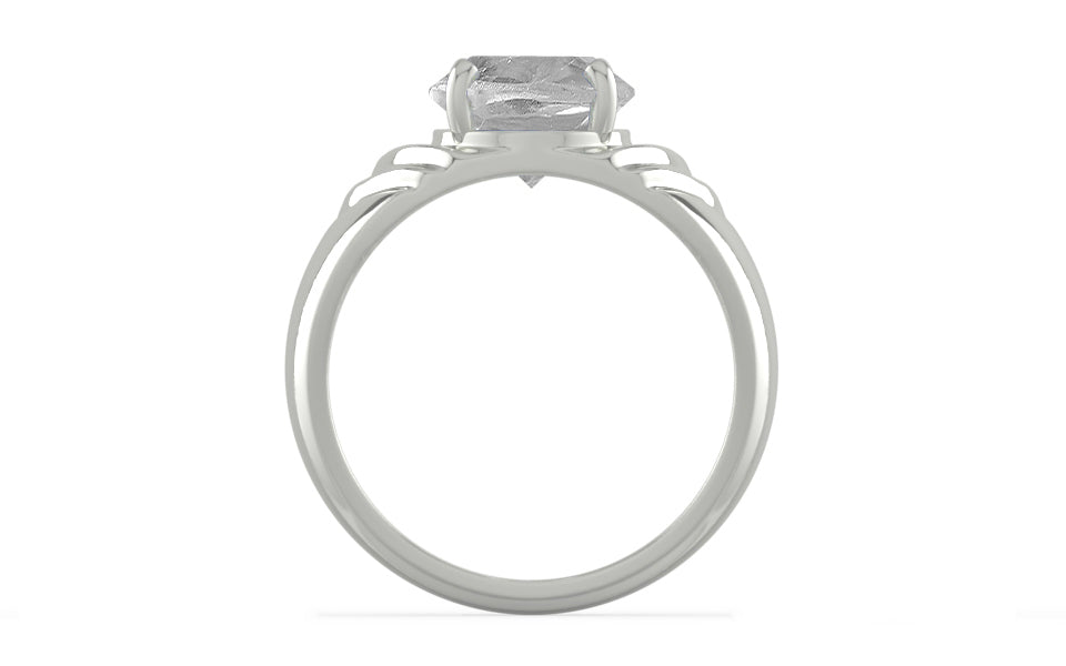Sterling Silver Ceylon White Sapphire Ring Rare Quality (R4)