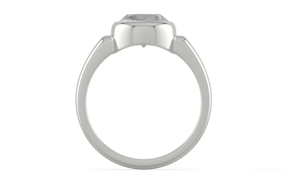 Sterling Silver Ceylon White Sapphire Ring Rare Quality (R6)