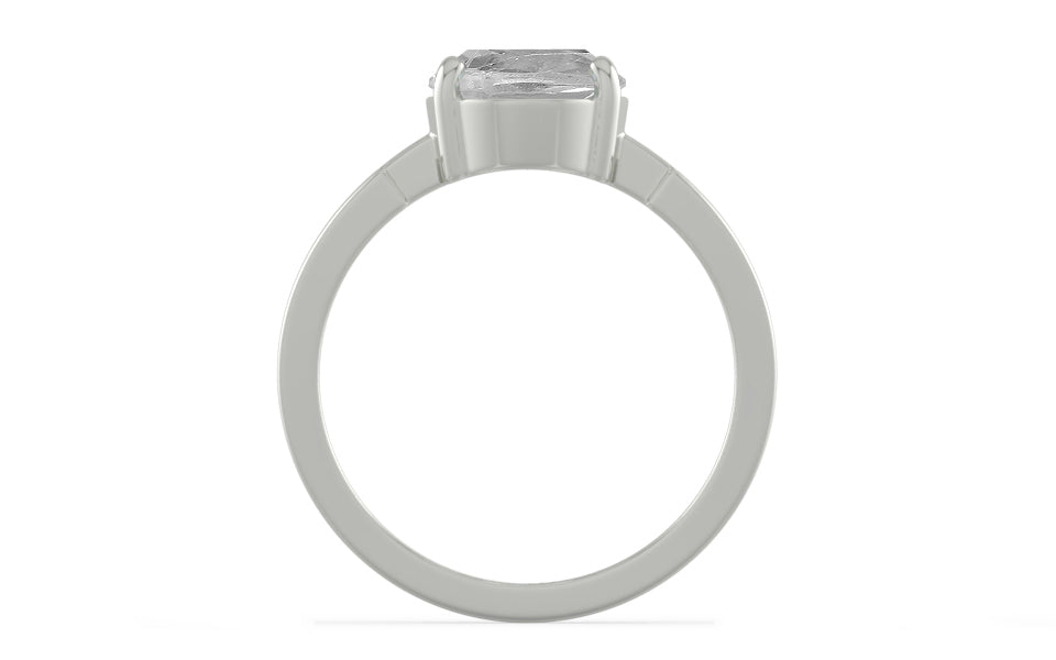 Sterling Silver Ceylon White Sapphire Ring Rare Quality (R8)