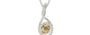 Sterling Silver Ceylon Yellow Sapphire Pendant Fine Quality (P1)