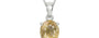 Sterling Silver Ceylon Yellow Sapphire Pendant Fine Quality (P10)