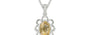 Sterling Silver Ceylon Yellow Sapphire Pendant Fine Quality (P3)