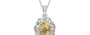 Sterling Silver Ceylon Yellow Sapphire Pendant Fine Quality (P5)