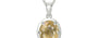 Sterling Silver Ceylon Yellow Sapphire Pendant Fine Quality (P8)