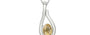 Sterling Silver Ceylon Yellow Sapphire Pendant Fine Quality (P9)