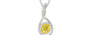 Sterling Silver Ceylon Yellow Sapphire Pendant Limited Quality (P1)