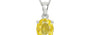 Sterling Silver Ceylon Yellow Sapphire Pendant Limited Quality (P10)