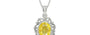 Sterling Silver Ceylon Yellow Sapphire Pendant Limited Quality (P5)