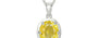Sterling Silver Ceylon Yellow Sapphire Pendant Limited Quality (P8)