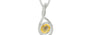 Sterling Silver Ceylon Yellow Sapphire Pendant Prime Quality (P1)