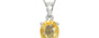 Sterling Silver Ceylon Yellow Sapphire Pendant Prime Quality (P10)