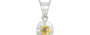 Sterling Silver Ceylon Yellow Sapphire Pendant Prime Quality (P11)