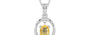 Sterling Silver Ceylon Yellow Sapphire Pendant Prime Quality (P2)
