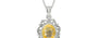Sterling Silver Ceylon Yellow Sapphire Pendant Prime Quality (P5)