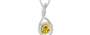 Sterling Silver Ceylon Yellow Sapphire Pendant Rare Quality (P1)
