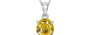 Sterling Silver Ceylon Yellow Sapphire Pendant Rare Quality (P10)