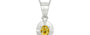 Sterling Silver Ceylon Yellow Sapphire Pendant Rare Quality (P11)