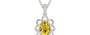 Sterling Silver Ceylon Yellow Sapphire Pendant Rare Quality (P3)