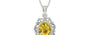 Sterling Silver Ceylon Yellow Sapphire Pendant Rare Quality (P5)