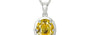 Sterling Silver Ceylon Yellow Sapphire Pendant Rare Quality (P8)