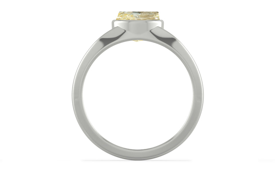 Sterling Silver Ceylon Yellow Sapphire Ring Fine Quality (R10)