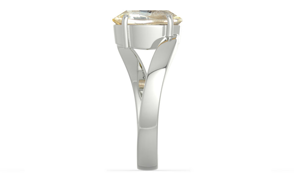 Sterling Silver Ceylon Yellow Sapphire Ring Fine Quality (R2)