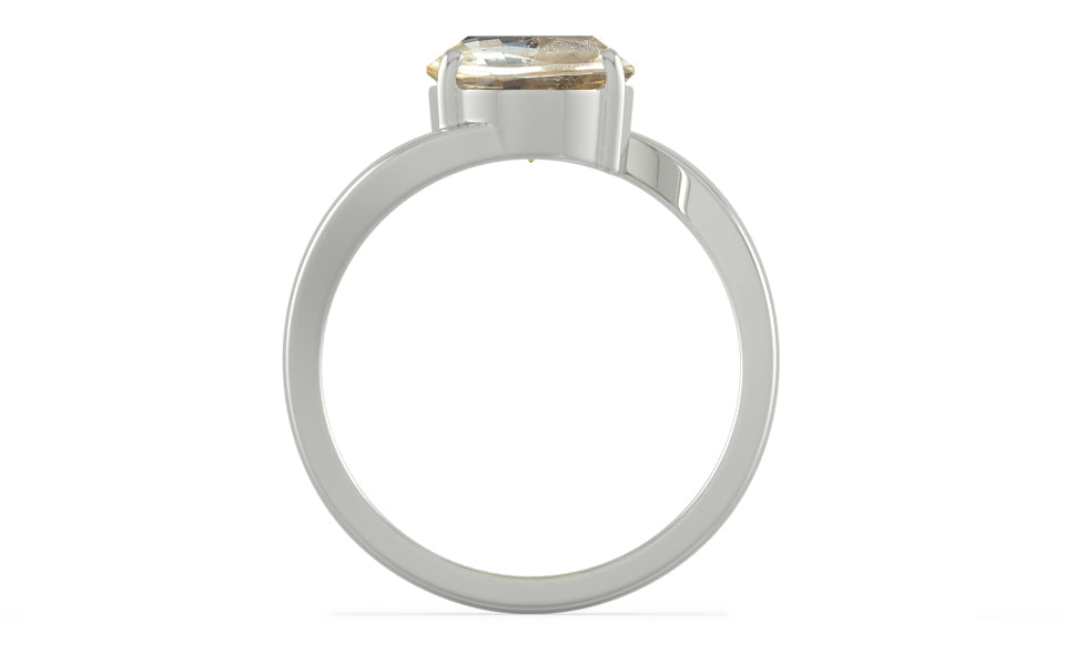 Sterling Silver Ceylon Yellow Sapphire Ring Rare Quality (R2)