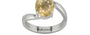 Sterling Silver Ceylon Yellow Sapphire Ring Fine Quality (R2)