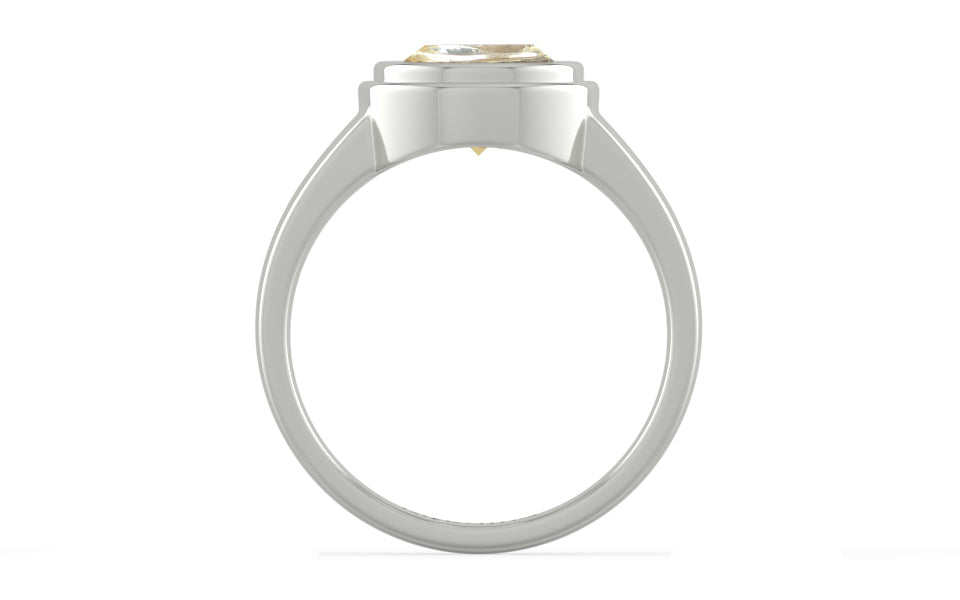 Sterling Silver Ceylon Yellow Sapphire Ring Fine Quality (R3)