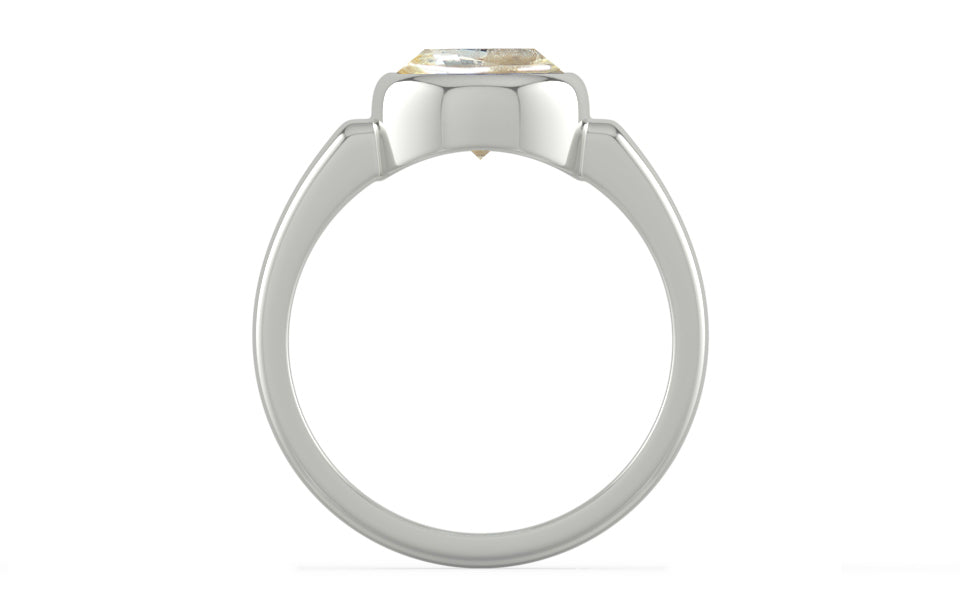 Sterling Silver Ceylon Yellow Sapphire Ring Fine Quality (R6)