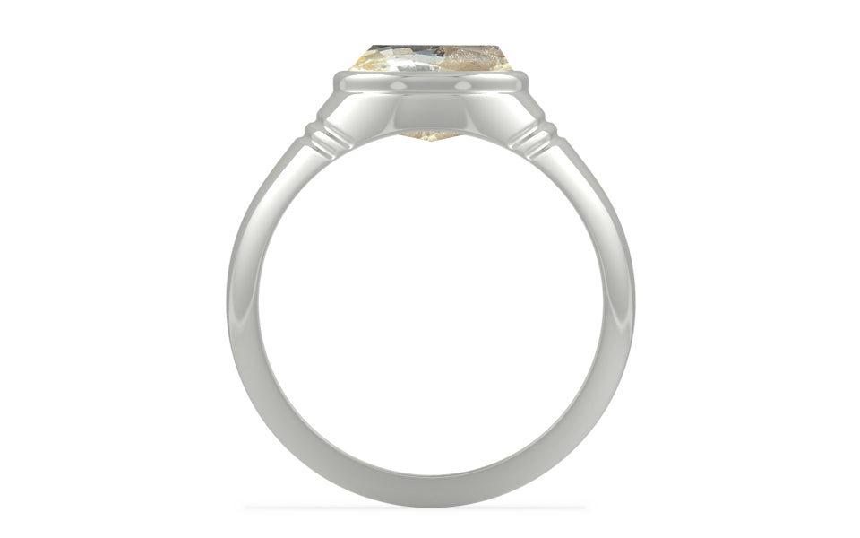 Sterling Silver Ceylon Yellow Sapphire Ring Fine Quality (R7)