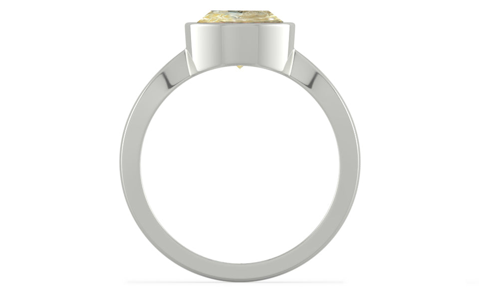 Sterling Silver Ceylon Yellow Sapphire Ring Fine Quality (R9)