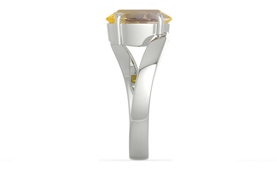 Sterling Silver Ceylon Yellow Sapphire Ring Prime Quality (R2)