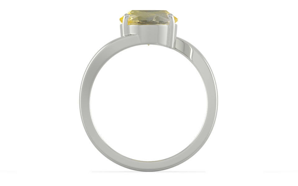 Sterling Silver Ceylon Yellow Sapphire Ring Prime Quality (R2)