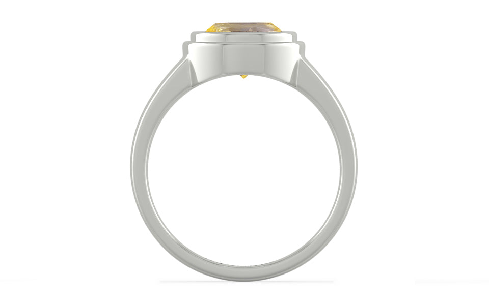 Sterling Silver Ceylon Yellow Sapphire Ring Prime Quality (R3)