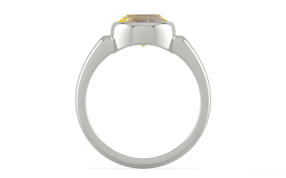 Sterling Silver Ceylon Yellow Sapphire Ring Prime Quality (R6)