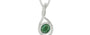 Sterling Silver Emerald Pendant Fine Quality (P1)