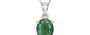 Sterling Silver Emerald Pendant Fine Quality (P10)