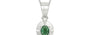 Sterling Silver Emerald Pendant Fine Quality (P11)