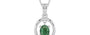 Sterling Silver Emerald Pendant Fine Quality (P2)